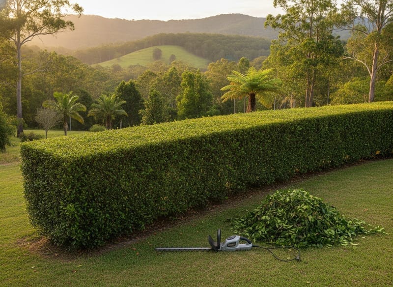 Hedge Trimming performed by Townsville Arborist in the Townsville